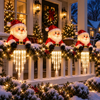 WinterGlow – Christmas Holiday Friends Icicle Railing Lights
