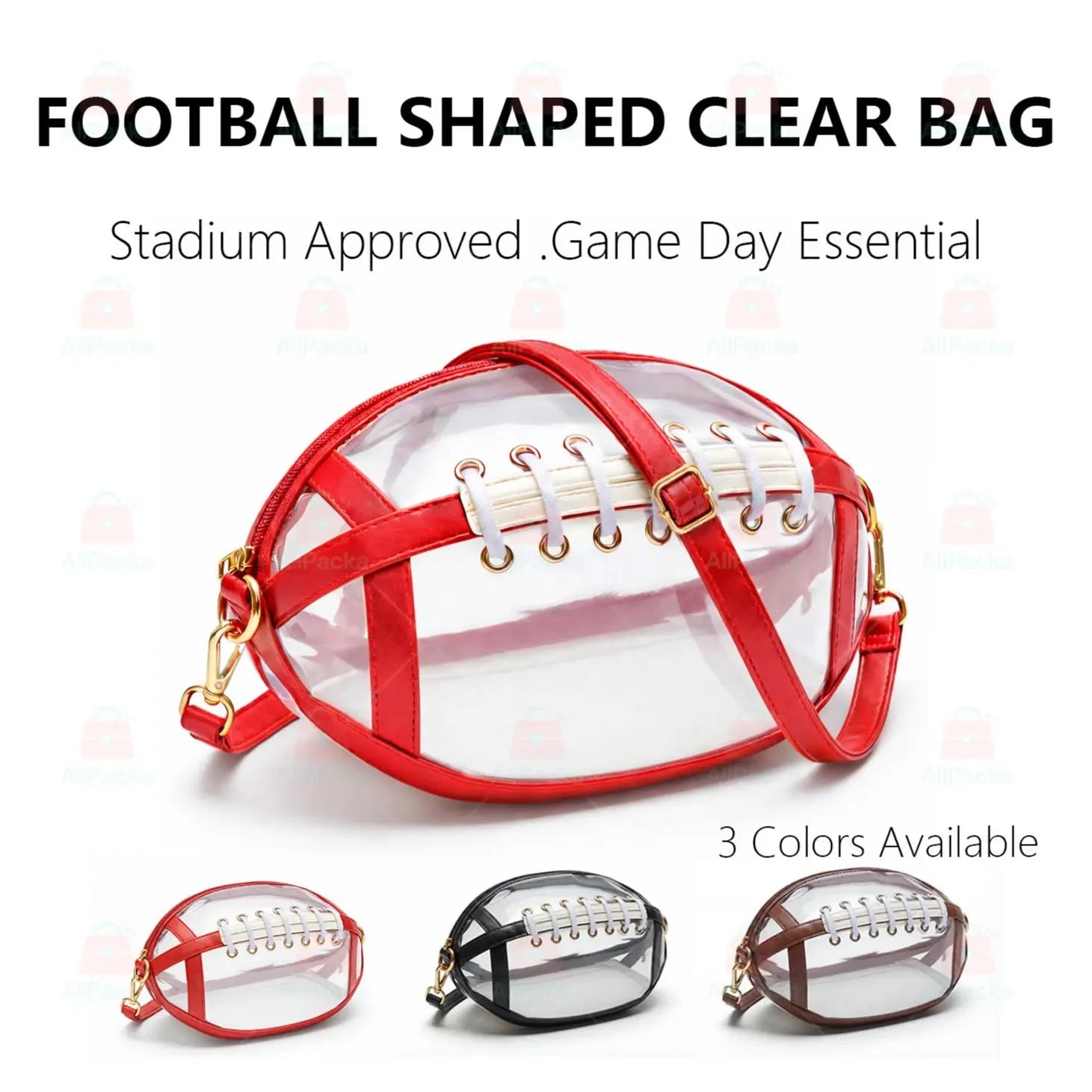 GridironClear – Transparent Football Crossbody Bag 🏈