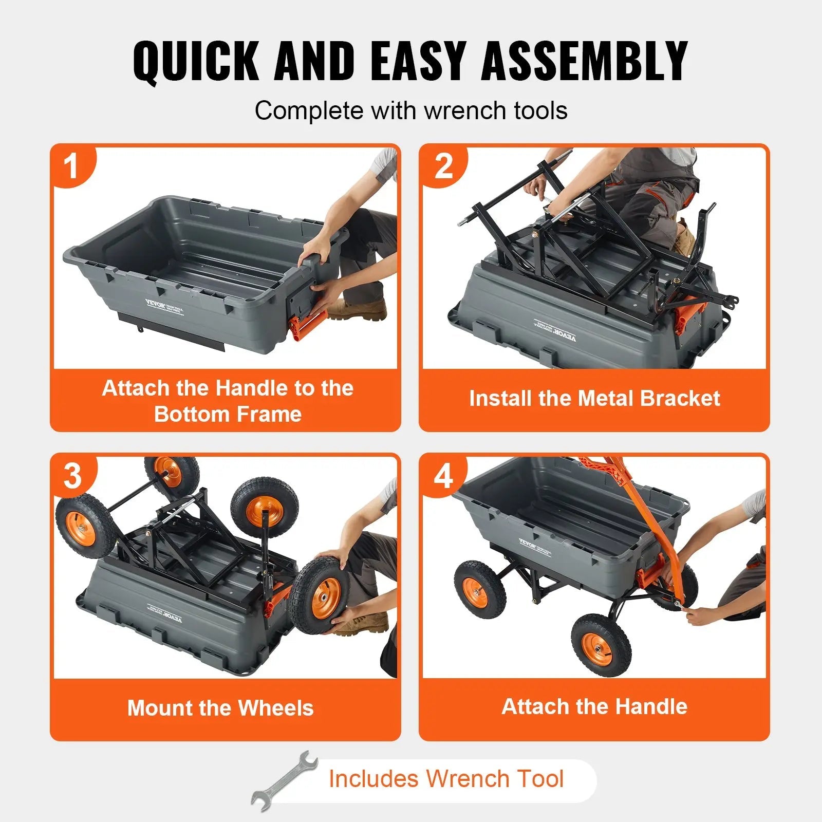 HaulMate – Heavy-Duty Poly Garden Dump Cart