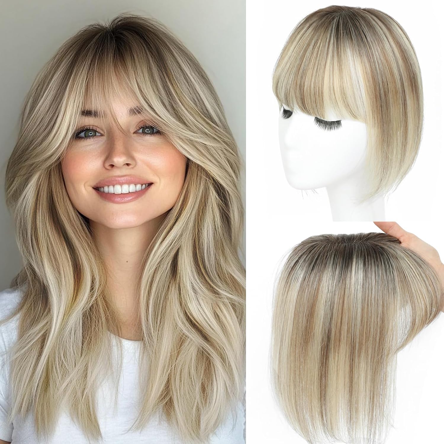 BangBlend – 🔥 Hair Topper with Bangs for Thinning Hair
