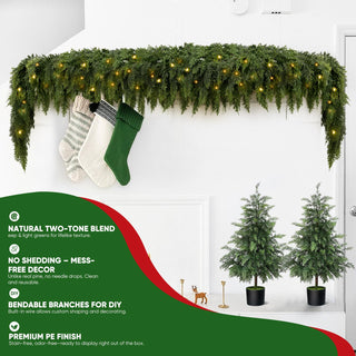 CedarGlow – Pre-Lit Cedar Garland for Every Season