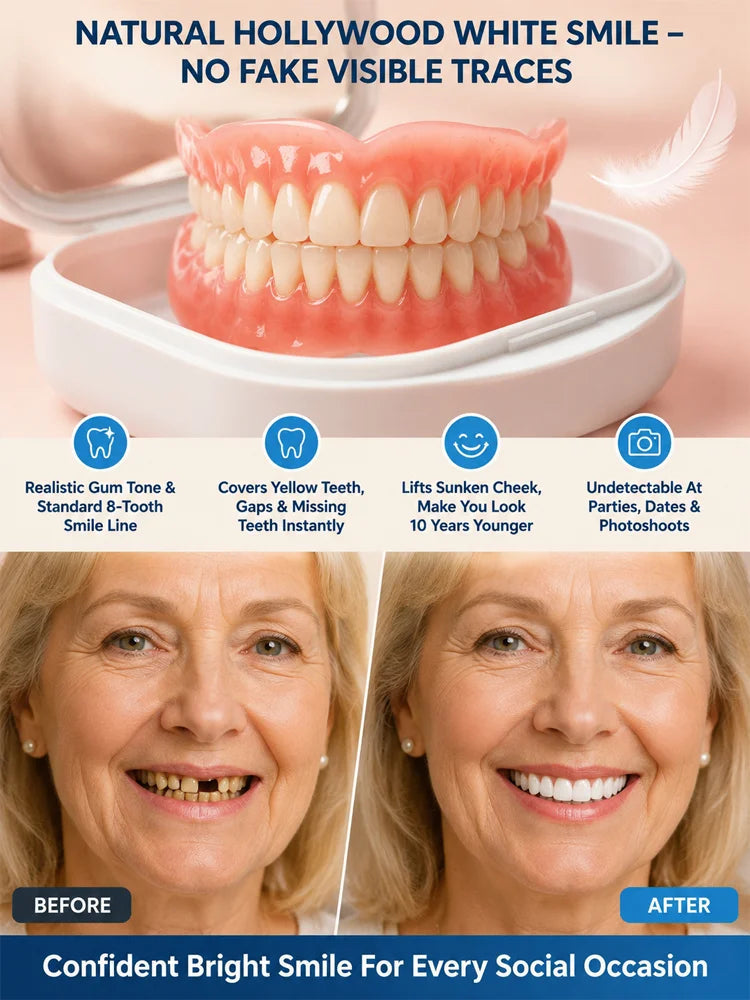 InstantSmile – DIY Temporary Denture Kit with Mirror Storage Case