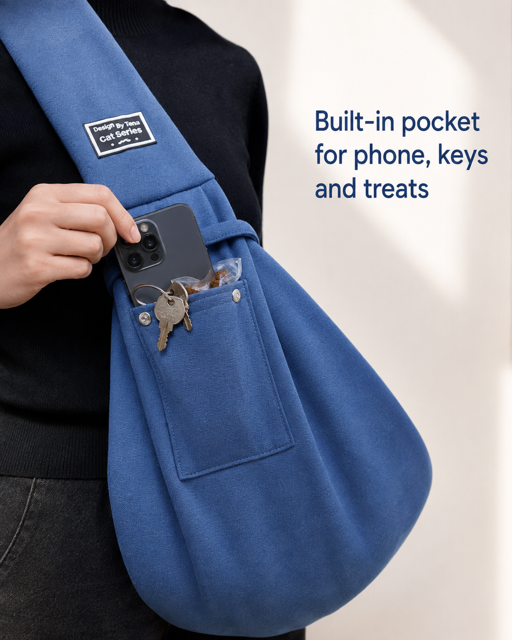 CarryNest – Hands-Free Crossbody Pet Sling Carrier for Small Dogs & Cats