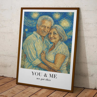 StarryTogether – Personalized Van Gogh Style Couple Portrait Poster or Canvas