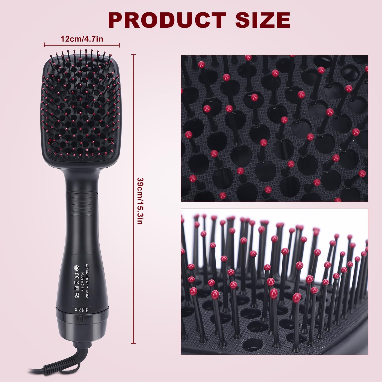 Hot air styling brush product details