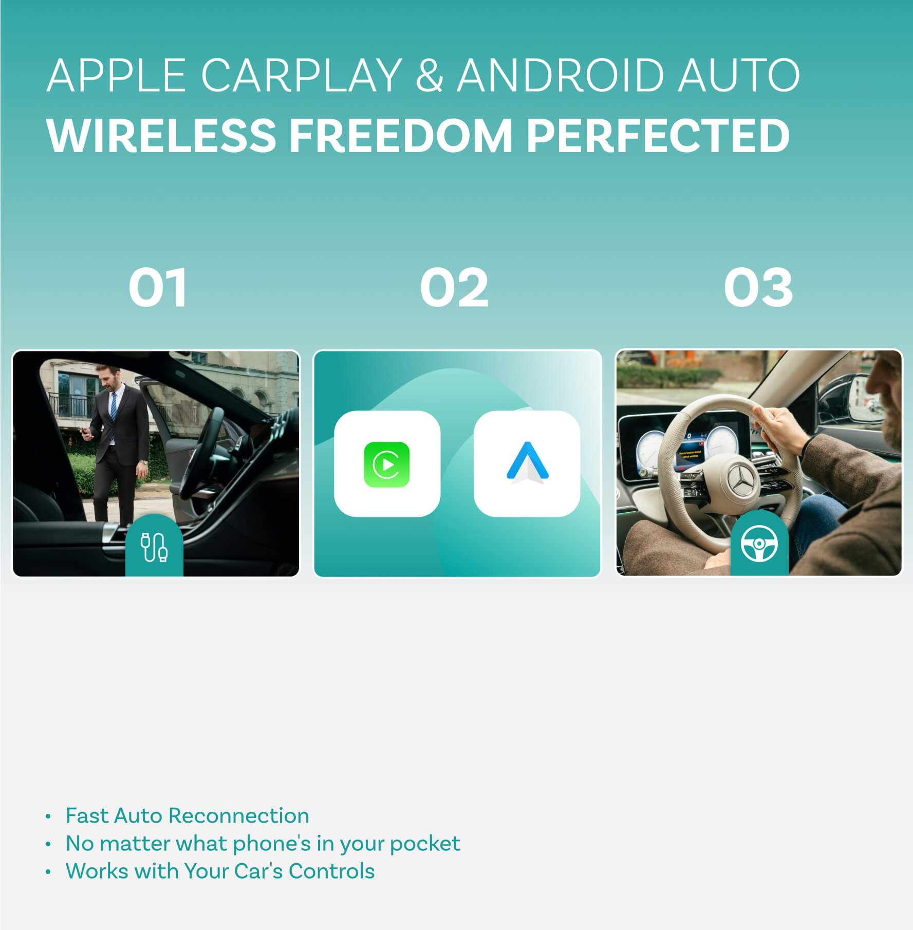 StreamDash – Play2Video Ultra Car Streaming Box with Wireless CarPlay & Android Auto