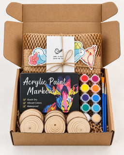 DoodleBirdie – Hand-Carved Wooden Bird & Marker Craft Kit 🦜