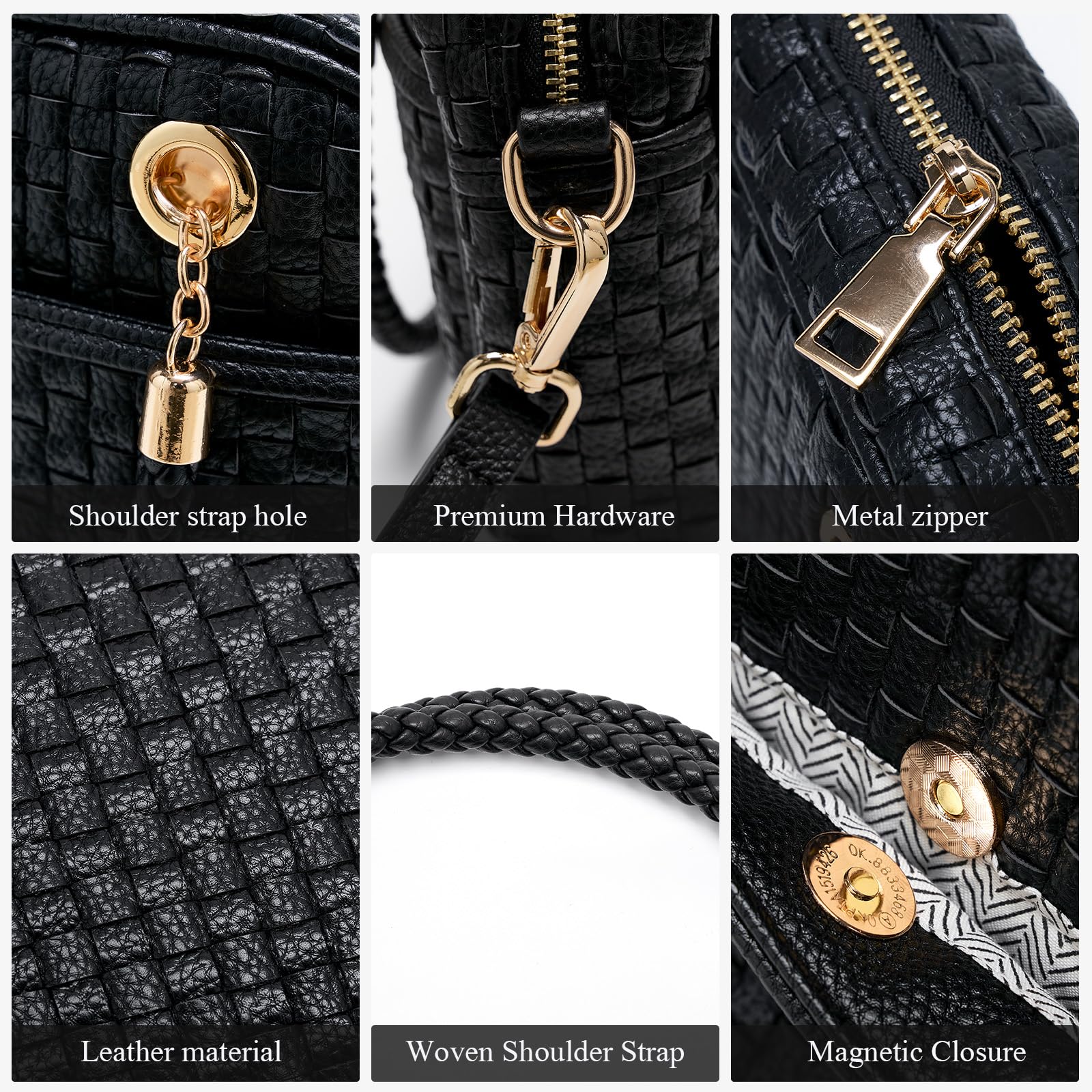 CheckWeave – Chic Checkered Woven Top Handle Crossbody Shoulder Bag in Vegan Leather