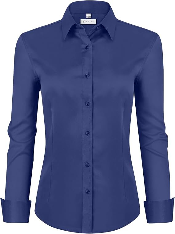 CrispCollar – Women's Classic-Fit Long-Sleeve Dress Shirt