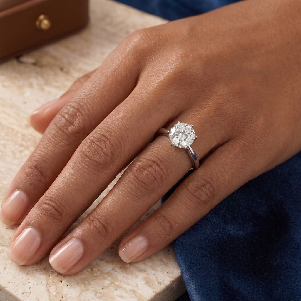 EverBrill – Six-Prong Moissanite Solitaire Ring