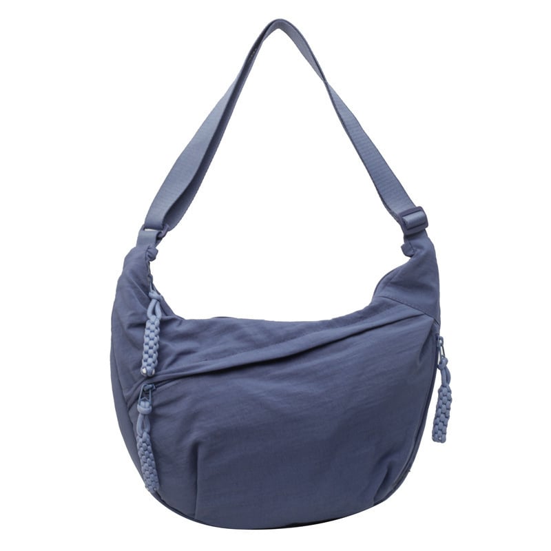 CrescentCarry – 🏆👜 Women's Plain-Color Nylon Crossbody Hobo Bag