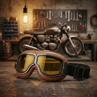 🔥 RetroRide – OTG Vintage Motorcycle Goggles (Fits Over Glasses)