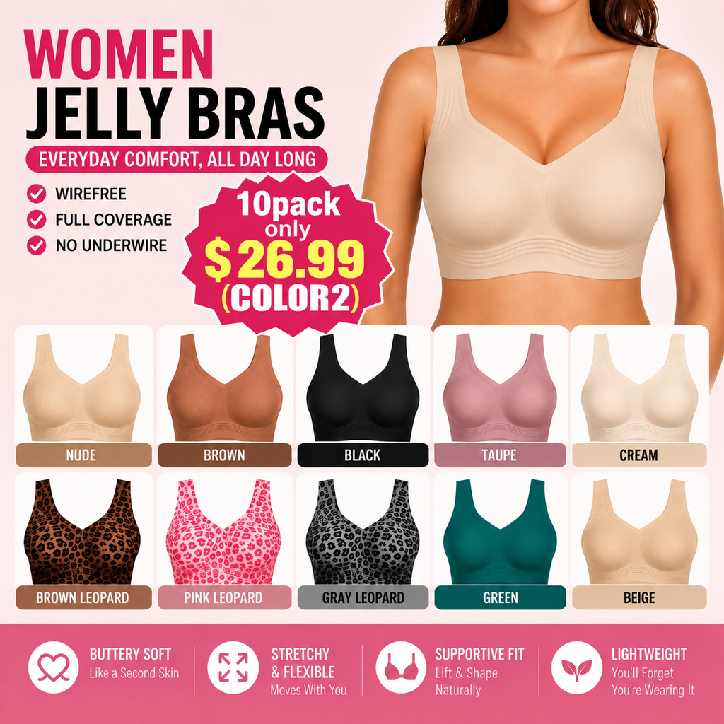 JellyEase – Women's Wirefree Full-Coverage Jelly Support Bra
