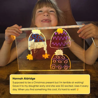 GlowSketch – Light-Up LED Drawing & Note Board with 7 Colour Pens