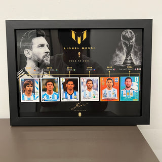 Lionel Messi "Una Leyenda" Luxury Frame – 6x World Cup Career Evolution Frame (2006-2026)