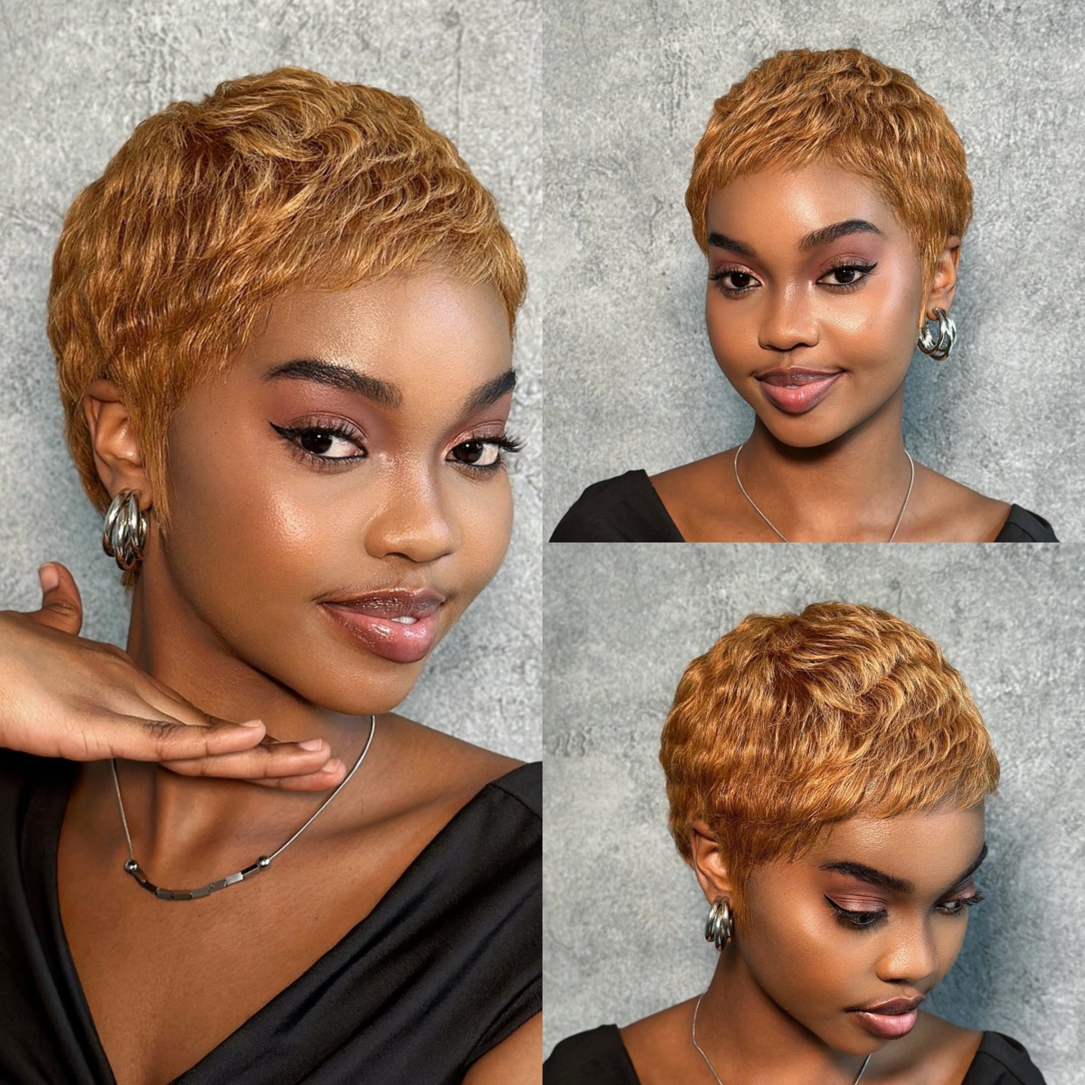 PixieLuxe – Full Lace Pixie Cut Wig in 100% Human Hair