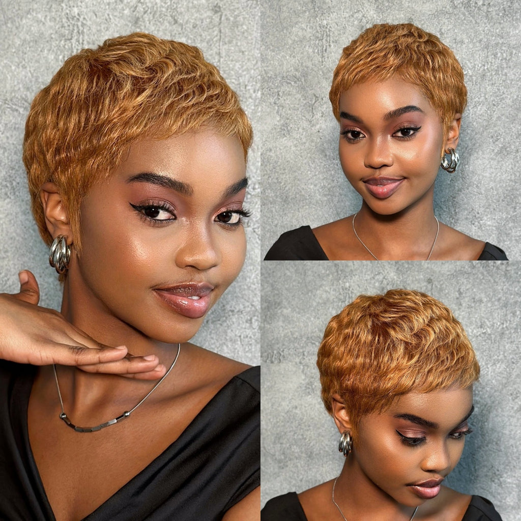 PixieLuxe – Full Lace Pixie Cut Wig in 100% Human Hair