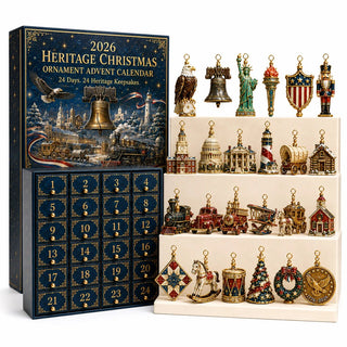 HeritageCountdown – 2026 America 250th Anniversary Christmas Advent Calendar with 24 Decorative Designs