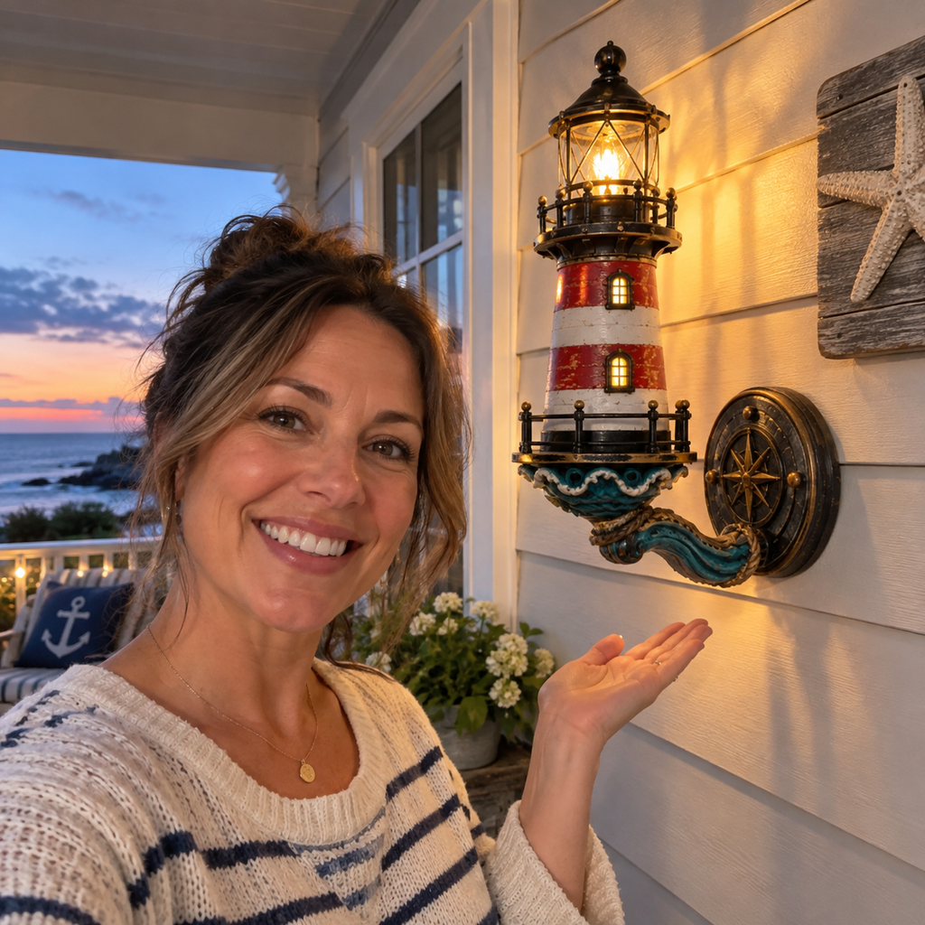 🌊🌊BeaconGlow – Vintage Coastal Lighthouse Wall Light