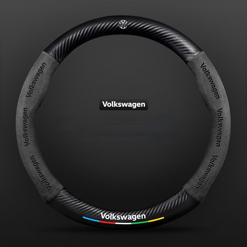 SuedeGrip – Carbon Fiber Suede Steering Wheel Cover, Anti-Slip & Wear-Resistant
