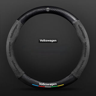 SuedeGrip – Carbon Fiber Suede Steering Wheel Cover, Anti-Slip & Wear-Resistant