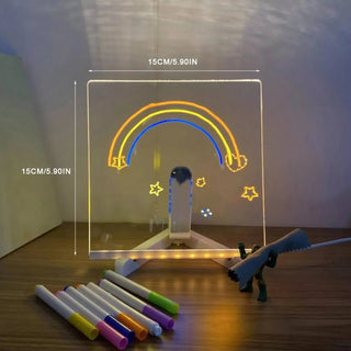 GlowSketch – Light-Up LED Drawing & Note Board with 7 Colour Pens