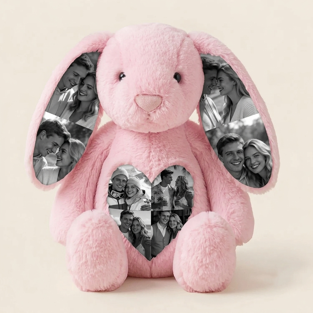 EarMemories – Custom Photo Bunny Plush with Hidden Picture Ears