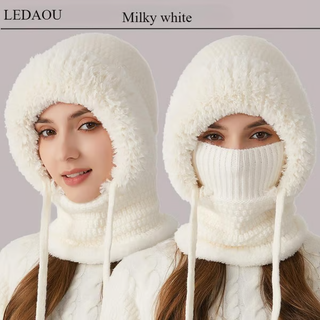 CozyHood – 💥🎁 Plush-Lined Knit Hooded Balaclava with Built-In Scarf