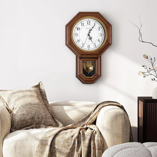 RegalTock – Battery-Operated Vintage Pendulum Regulator Wall Clock