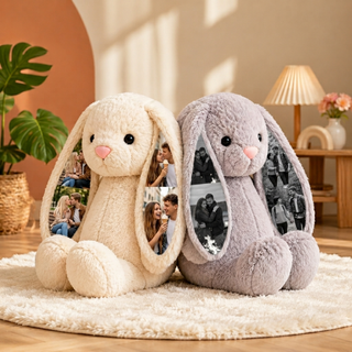 EarMemories – Custom Photo Bunny Plush with Hidden Picture Ears