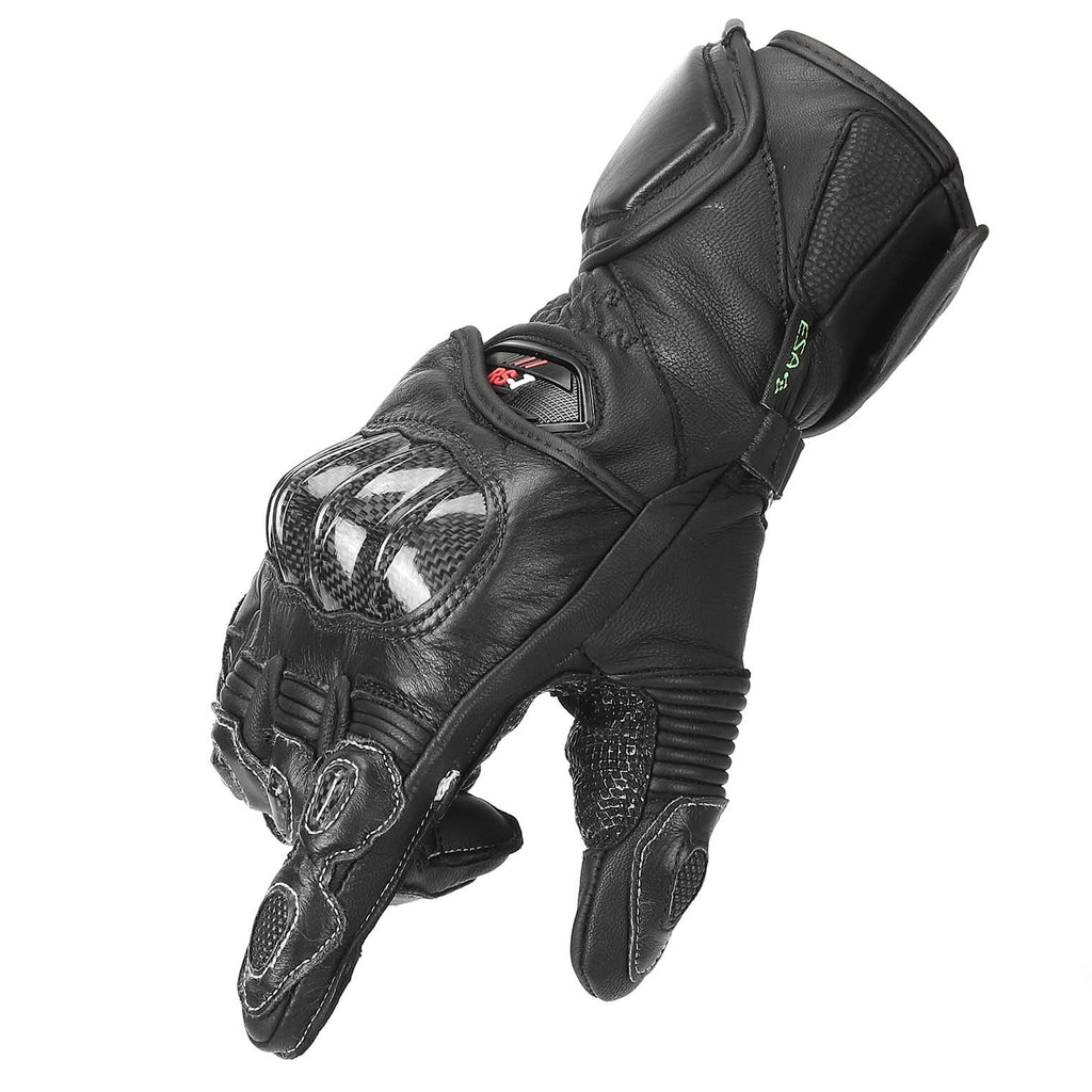 CarbonRide – Carbon Fiber Motorcycle Gloves with Kevlar Stitching & Touchscreen Control