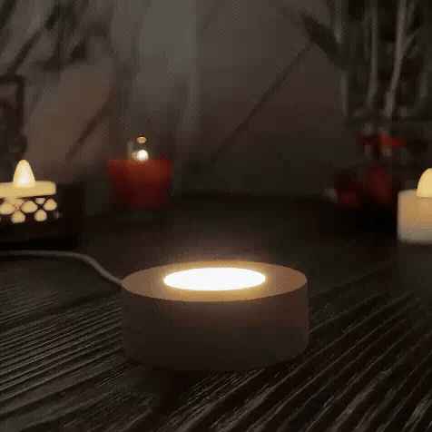 DivineGlow – Laser-Engraved 3D Crystal Deity Night Light with Wooden LED Base