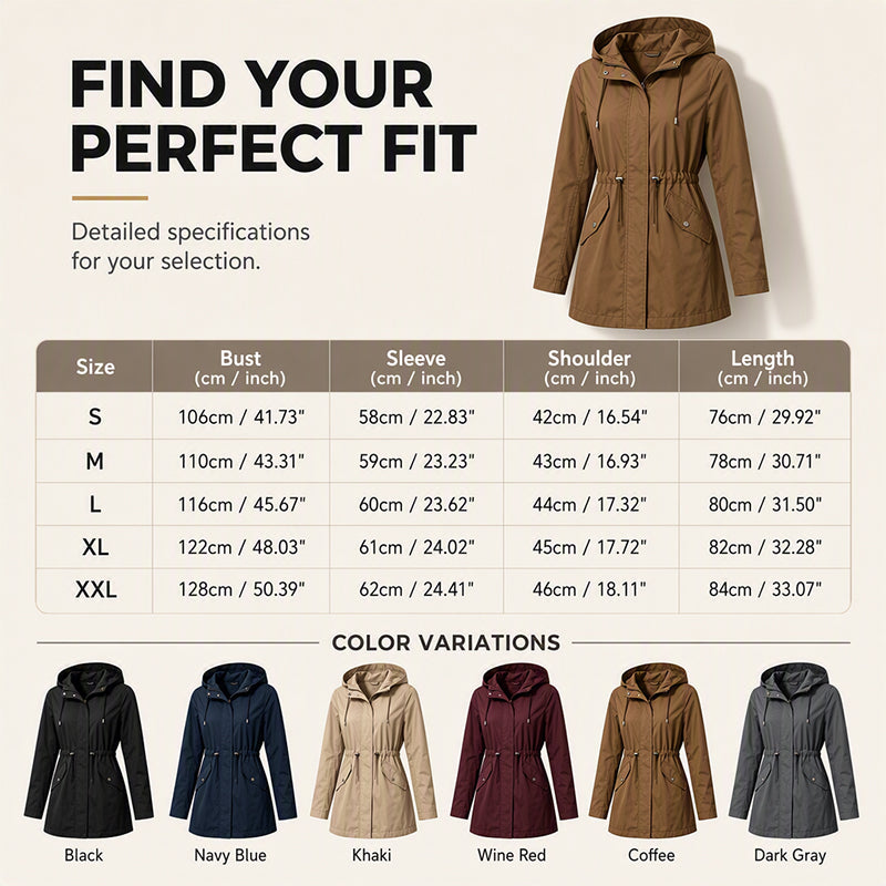 StormVeil – Women's Water-Resistant Hooded Rain Jacket