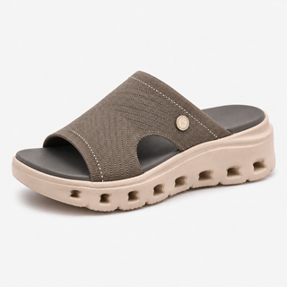 CloudStep – Women's Breathable Knit Comfort Slides with Cushioned Footbed