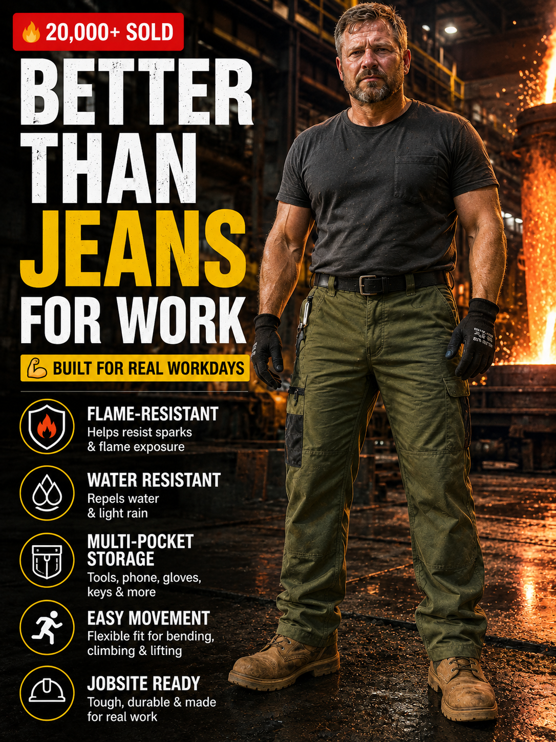 ForgeFlex – Men’s Flame-Resistant Tactical Work Pants