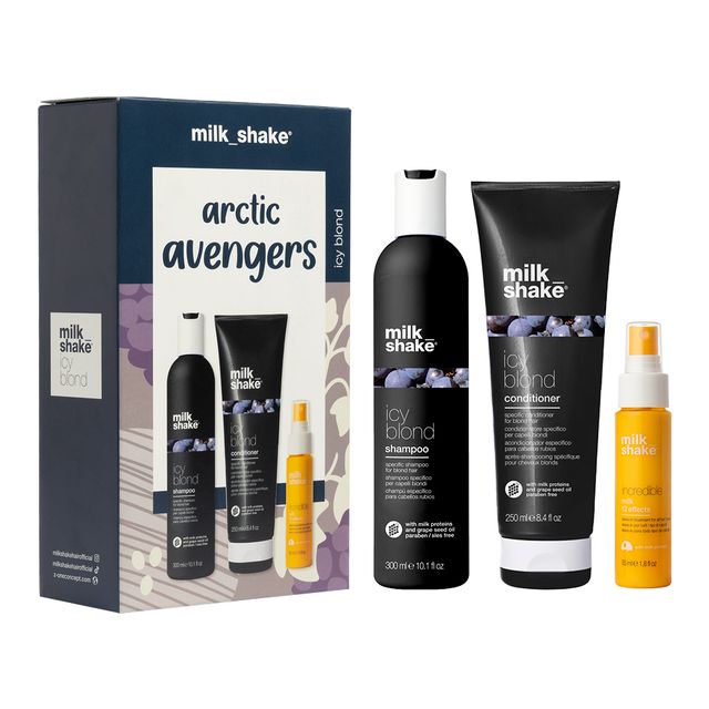 IcyBlonde – milk_shake Icy Blonde Toning Shampoo, Conditioner & Incredible Milk Trio