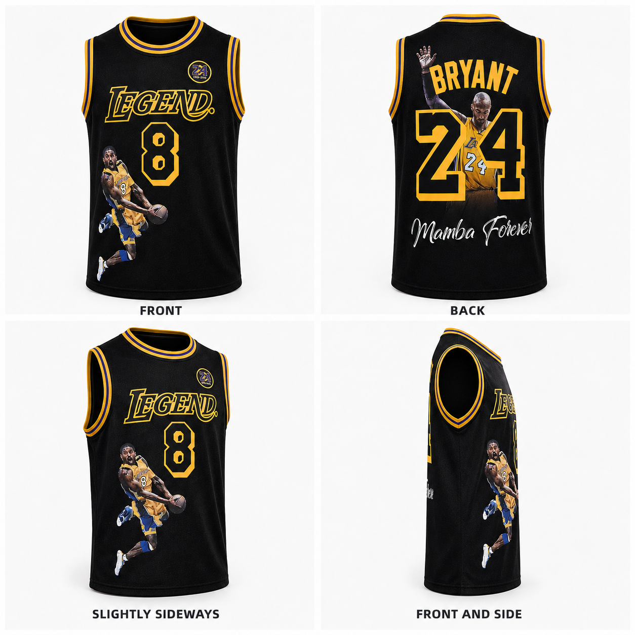 MambaLegend – Mamba Forever #8 #24 Basketball Tribute Jersey