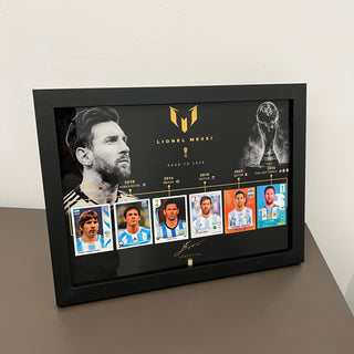 Lionel Messi "Una Leyenda" Luxury Frame – 6x World Cup Career Evolution Frame (2006-2026)