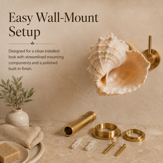 ShellCascade – 🐚Coastal Seashell Wall-Mount Faucet