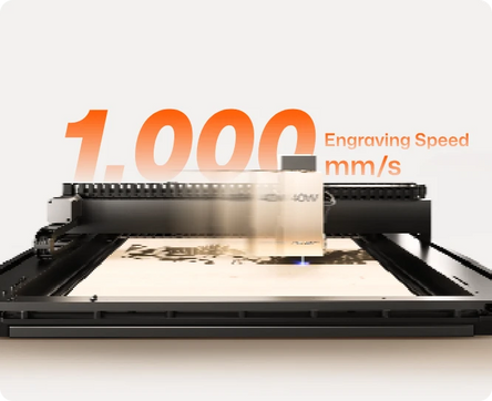 LX2 with 40W laser module shows Engraving speed up to 1,000 mm/s.