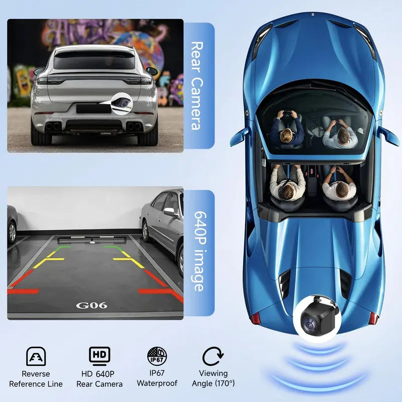 DashLink – 9" Wireless CarPlay & Android Auto Portable Touchscreen with GPS, Mirror Link, Voice Control & Rearview Camera Support