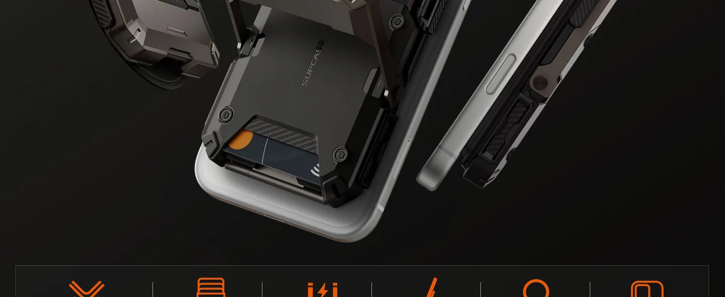 TrackFlip – Trackable Magnetic Wallet with Stand