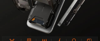 TrackFlip – Trackable Magnetic Wallet with Stand