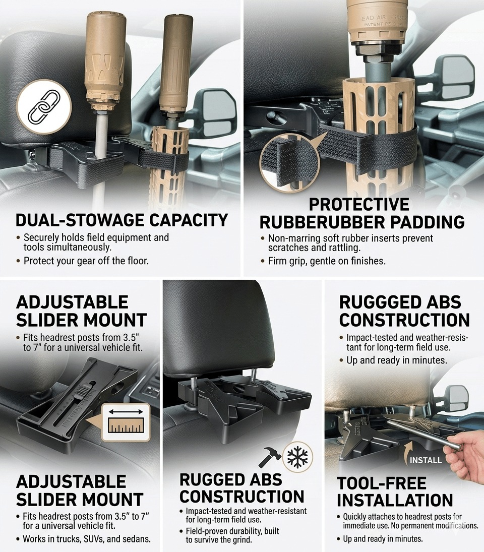 TrailStow – Universal Seat-Back Storage Rack