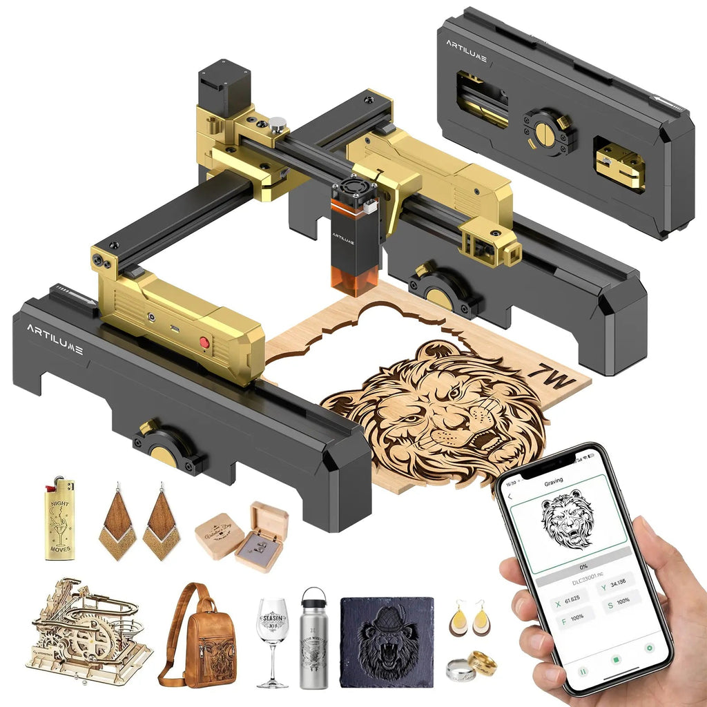 FoldBeam – 💥💥 Portable Wi-Fi Laser Engraver with App Control & Precision Engraving