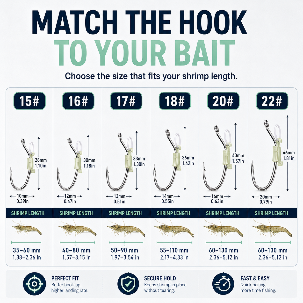ShrimpGlow – ✨10-Piece Luminous Live Shrimp Hook Set