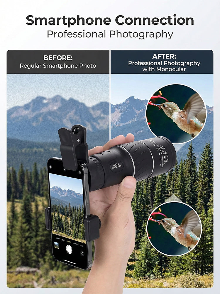 TrailSight – 16x52 HD Monocular, IPX5 Waterproof & Fog-Proof🧭🔭
