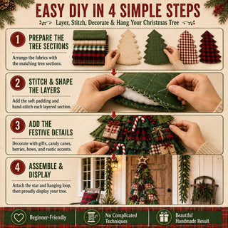 PatchworkWelcome – Beginner-Friendly Oversized DIY Tree Door Hanging Kit