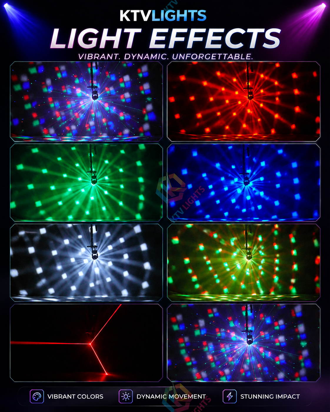 BeamSpin Mini – 80W LED Moving-Head Stage Light for DJ Parties and Events