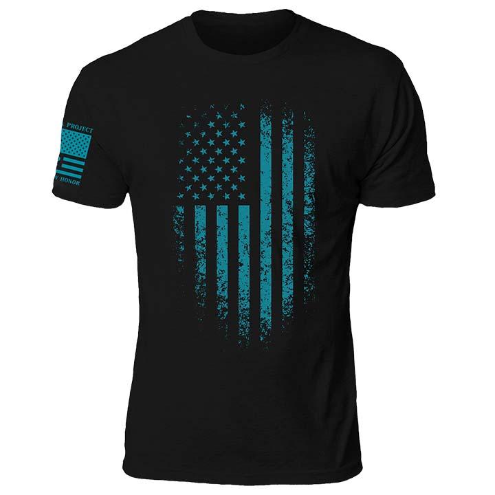 FreedomFade – Distressed American Flag T-Shirt